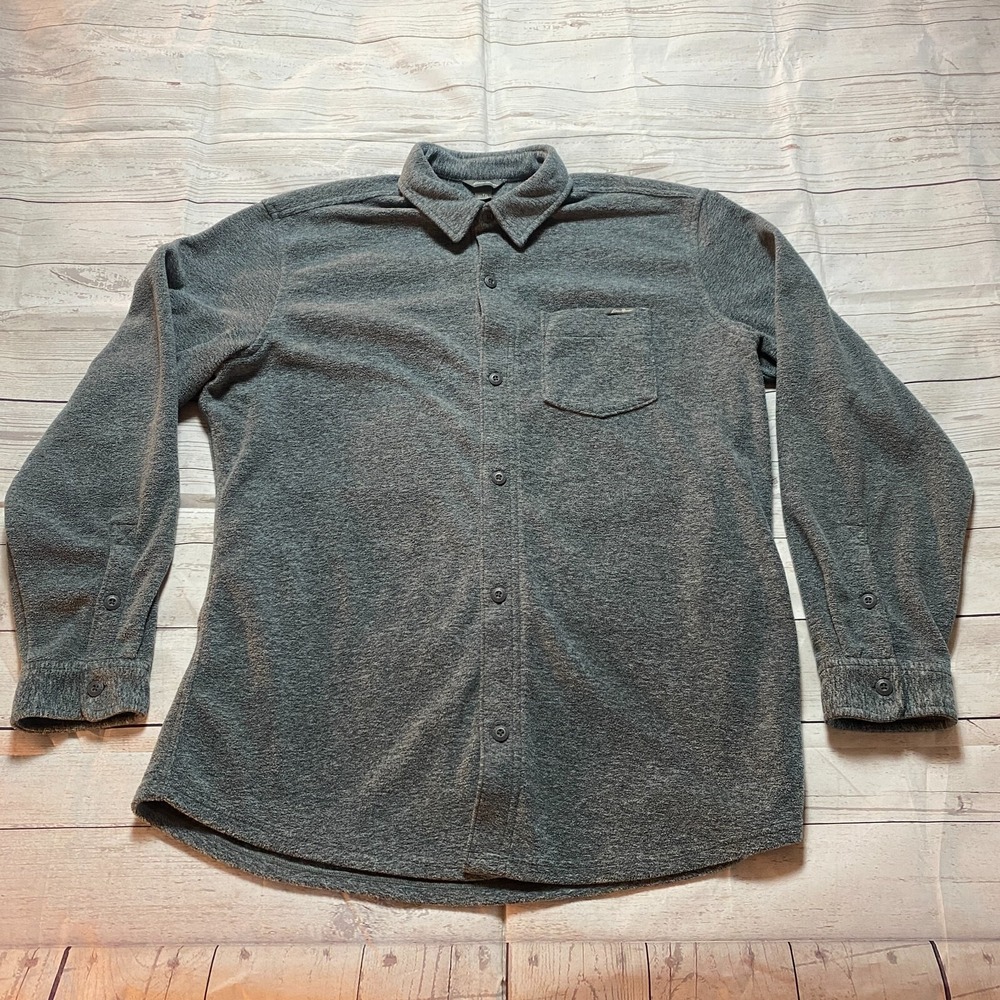 Eddie Bauer Shirt Button Down Charcoal Gray Long Sleeve Classic Men's Size 2XLT‎